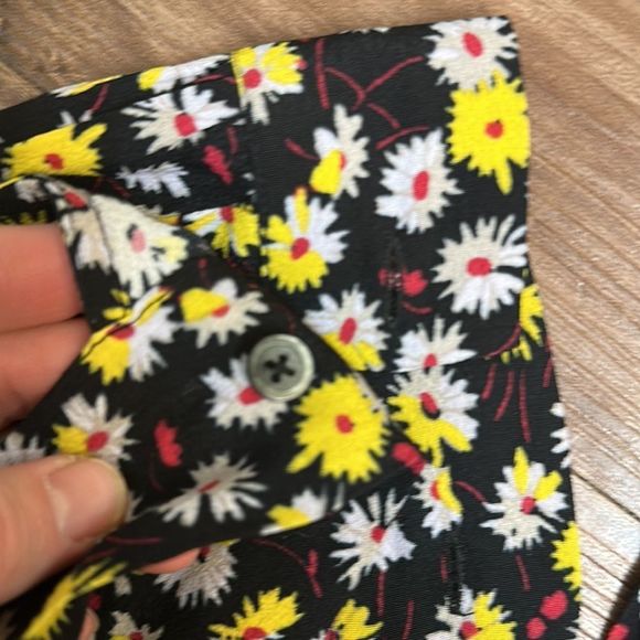 Madewell Loose Floral Wrap Waist Tie Blouse - Picture 6 of 7